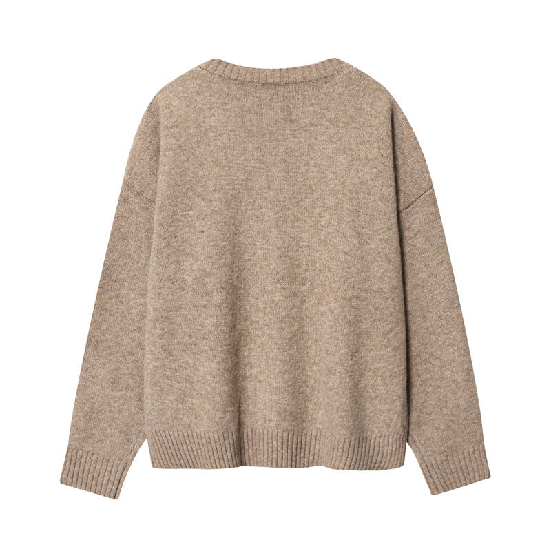 Damen Pullover V-Ausschnitt Weichwolle Norvielle