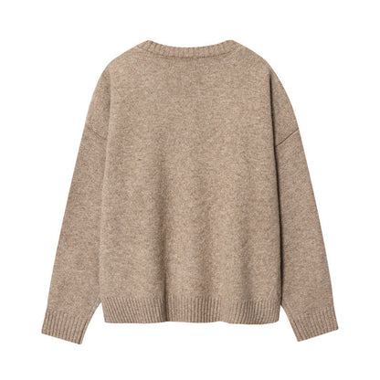 Damen Pullover V-Ausschnitt Weichwolle Norvielle