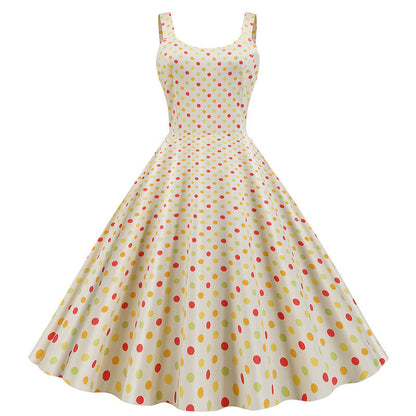 Damen Swingkleid Klassisches Polka-Dots-Muster Norvielle