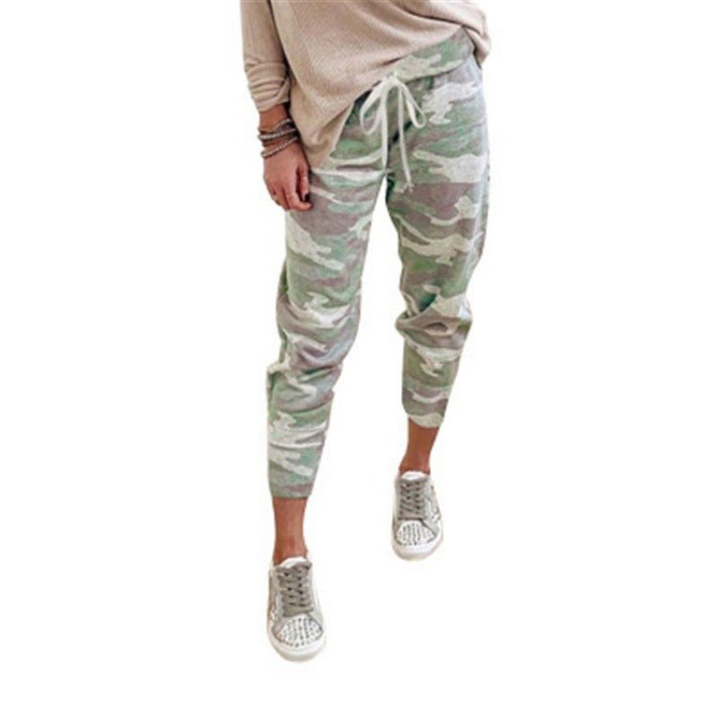 Damen Jogginghose Camouflage Elastischer Bund