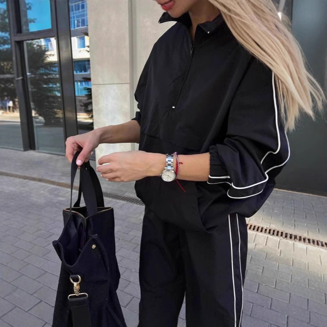Damen Sportjacke Stehkragen Halbzipper Norvielle