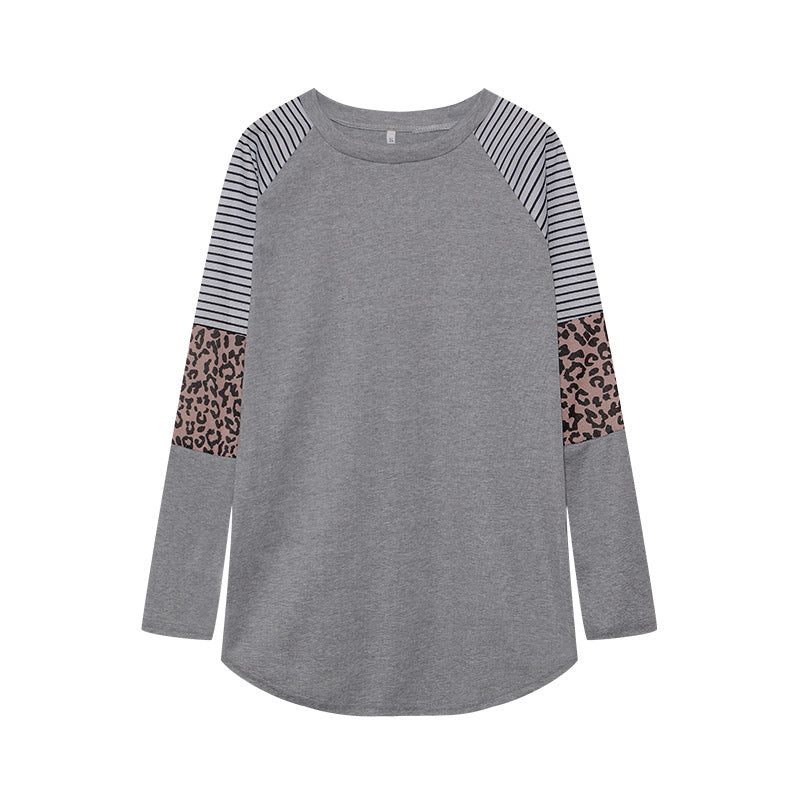Damen Langarmshirt Tiermuster Streifen Norvielle