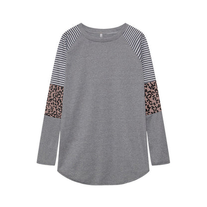 Damen Langarmshirt Tiermuster Streifen Norvielle