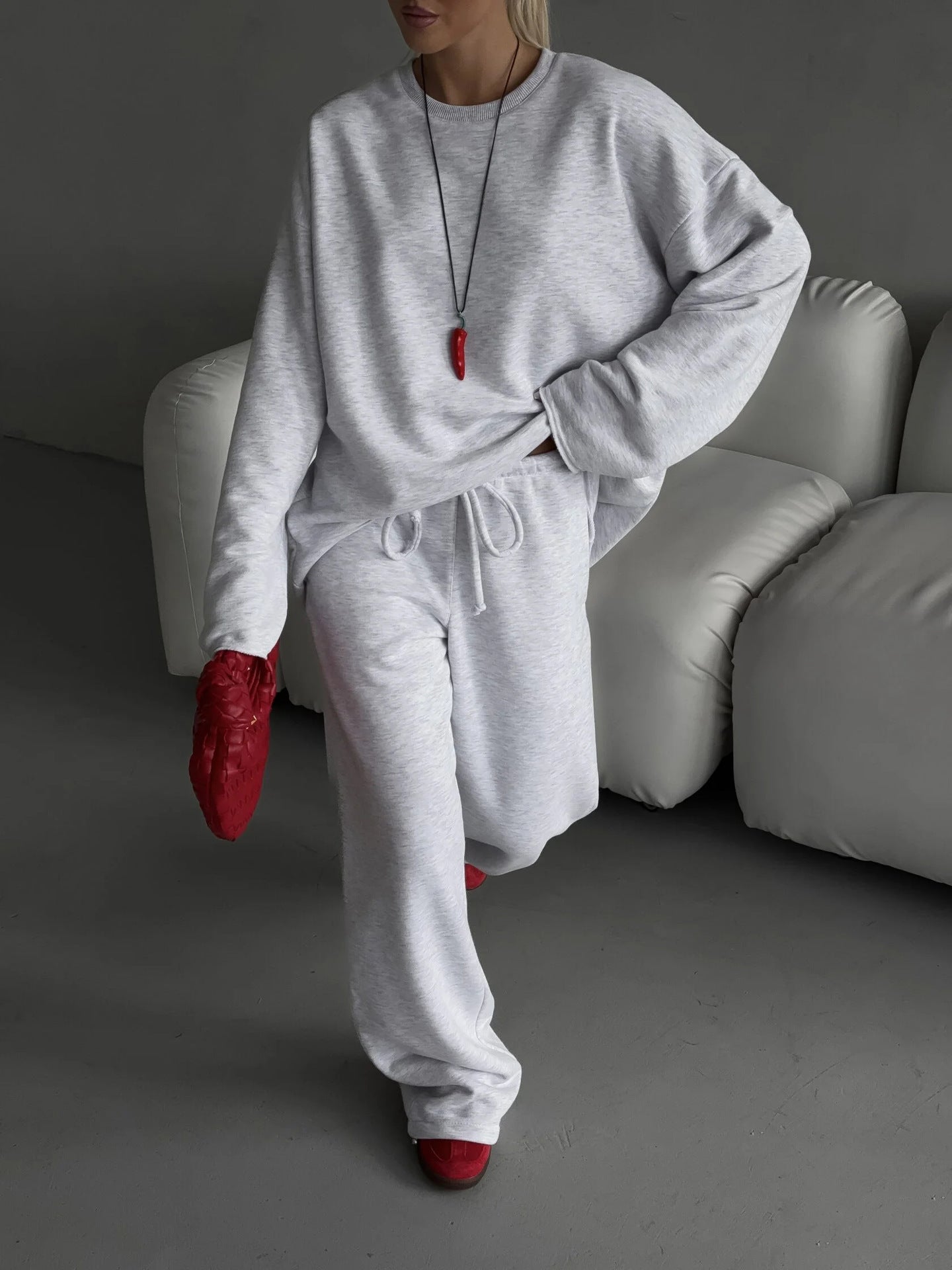 Damen Sweat-Set Weites Design Elastischer Bund Norvielle