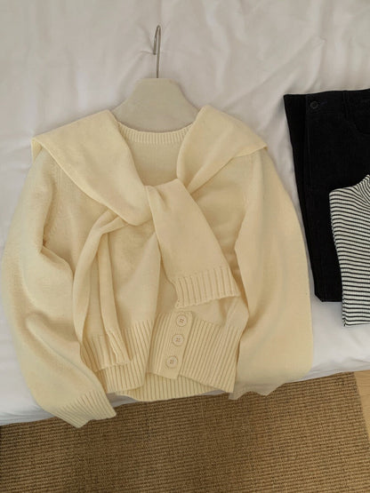 Damen Pullover Abnehmbarer Kragen Norvielle