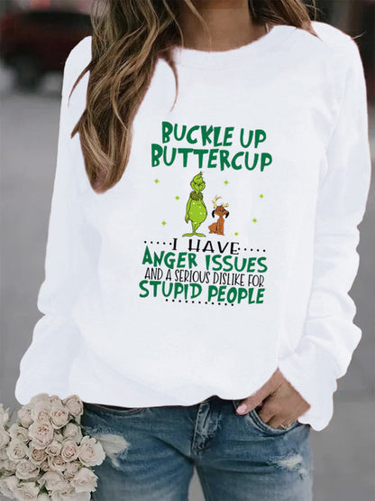 Damen Sweatshirt Humorvolles Design Norvielle