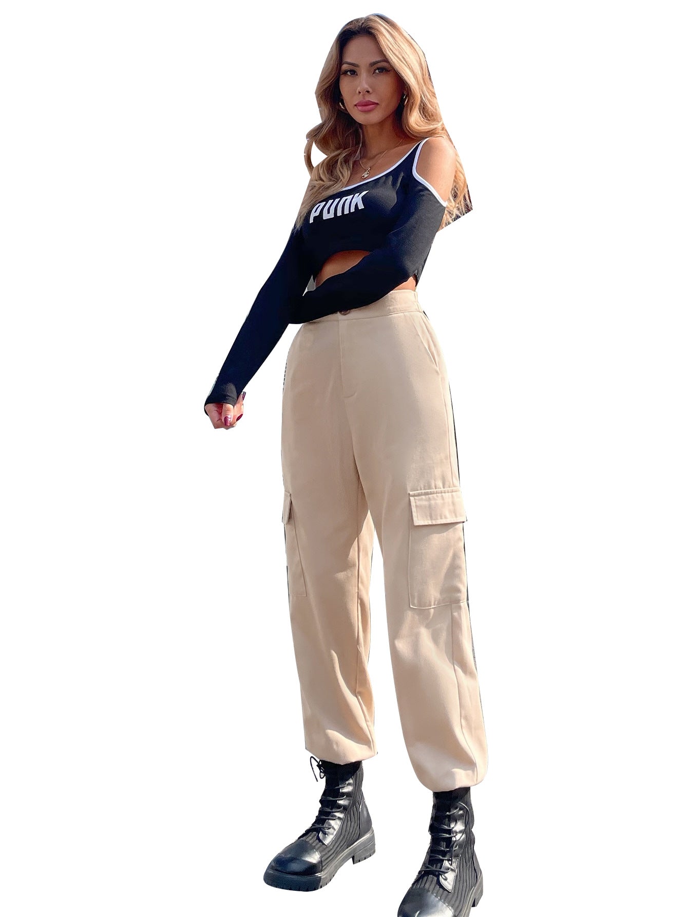 Damen Cargo-Hose Elastisch Bequem