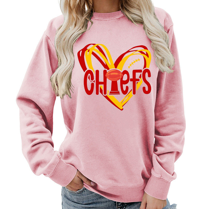 Damen Sweatshirt Herzmotiv Sportgrafiken Norvielle - Norvielle