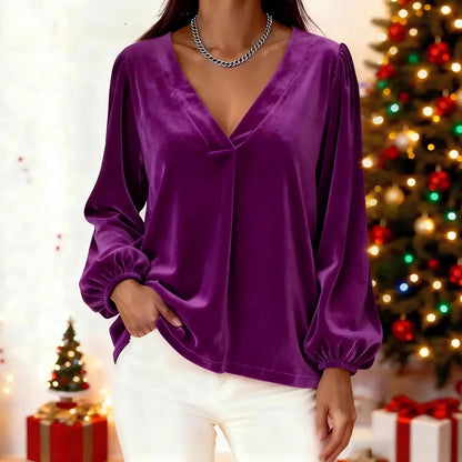 Damen Viskosebluse Ballonärmel Norvielle