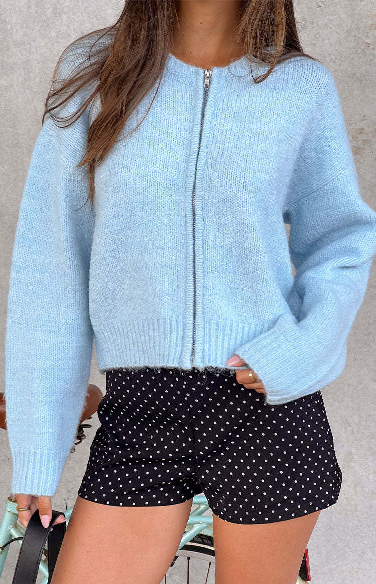 Damen Strickpullover Lässig Reißverschluss Norvielle