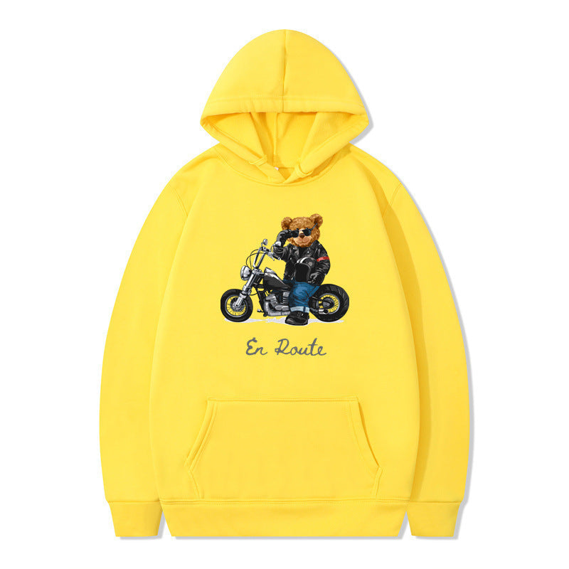 Damen Kapuzenpullover Bärenmotiv Lässig Norvielle