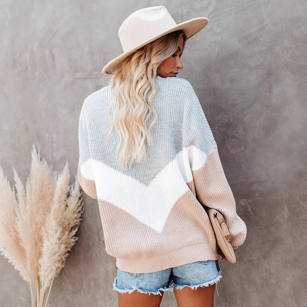 Damen Pullover mit Chevron-Muster Norvielle