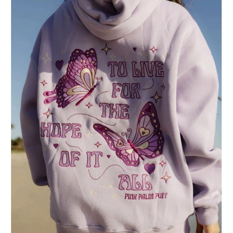 Kapuzenpullover Surf Wave mit Stickerei Lässig