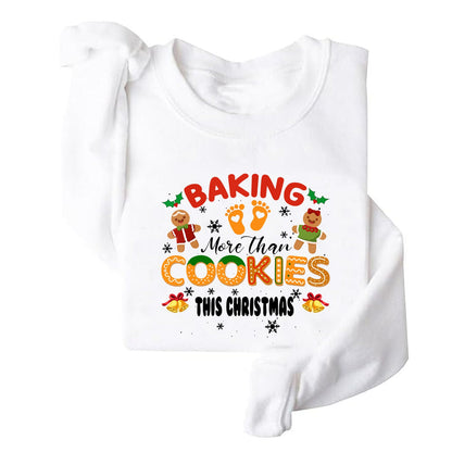 Damen Sweatshirt Weiches Fleece Weihnachtsdruck Norvielle