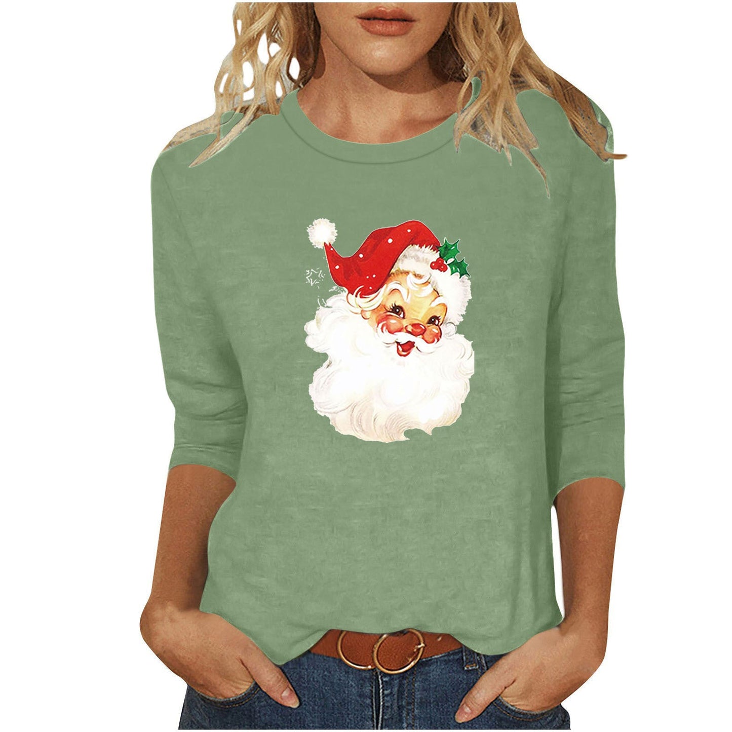 Damen Weihnachtssweatshirt Festliches Motiv Norvielle