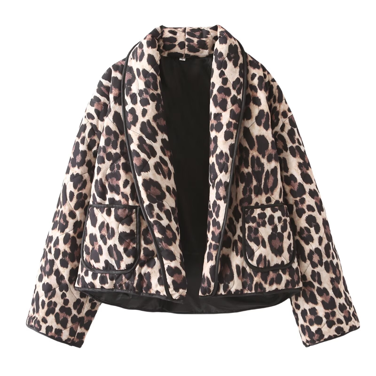 Damen Fleecejacke Leo-Muster Kuschelig Grün - Norvielle