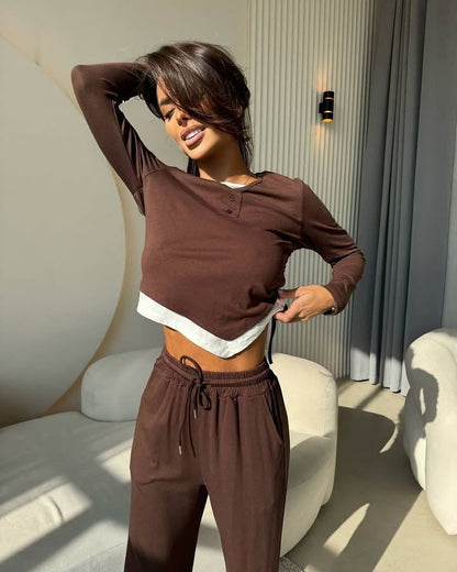Damen Freizeitsuit Langarm Norvielle Bequem