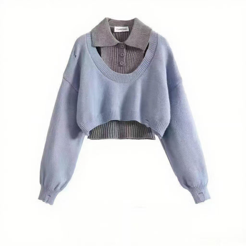Damen Crop-Pullover Modisches Design Norvielle