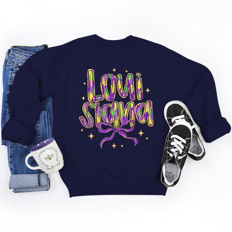 Damen Sweatshirt Weiches Innenfutter Mit Schriftzug Norvielle