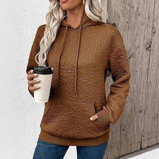 Damen Kapuzenpullover mit Floralmuster Großzügig Norvielle