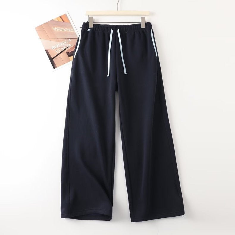 Damen Freizeithose Elastischer Bund Seitentaschen Beige