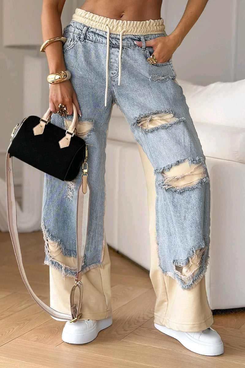 Damen Destroyed Denim Jogger Jeans Norvielle