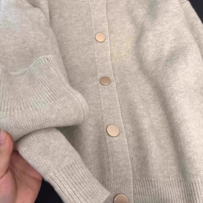 Damen Strickjacke Norvielle Große Knöpfe Flauschig