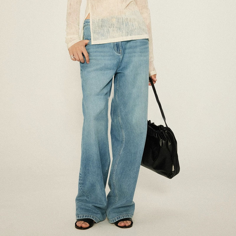 Damen High-Waist Bootcut-Jeans aus Denim