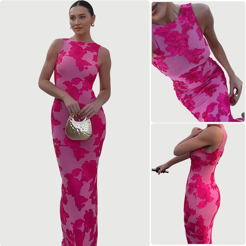 Damen Bodycon-Kleid Floralmuster Eleganter Schnitt - Norvielle