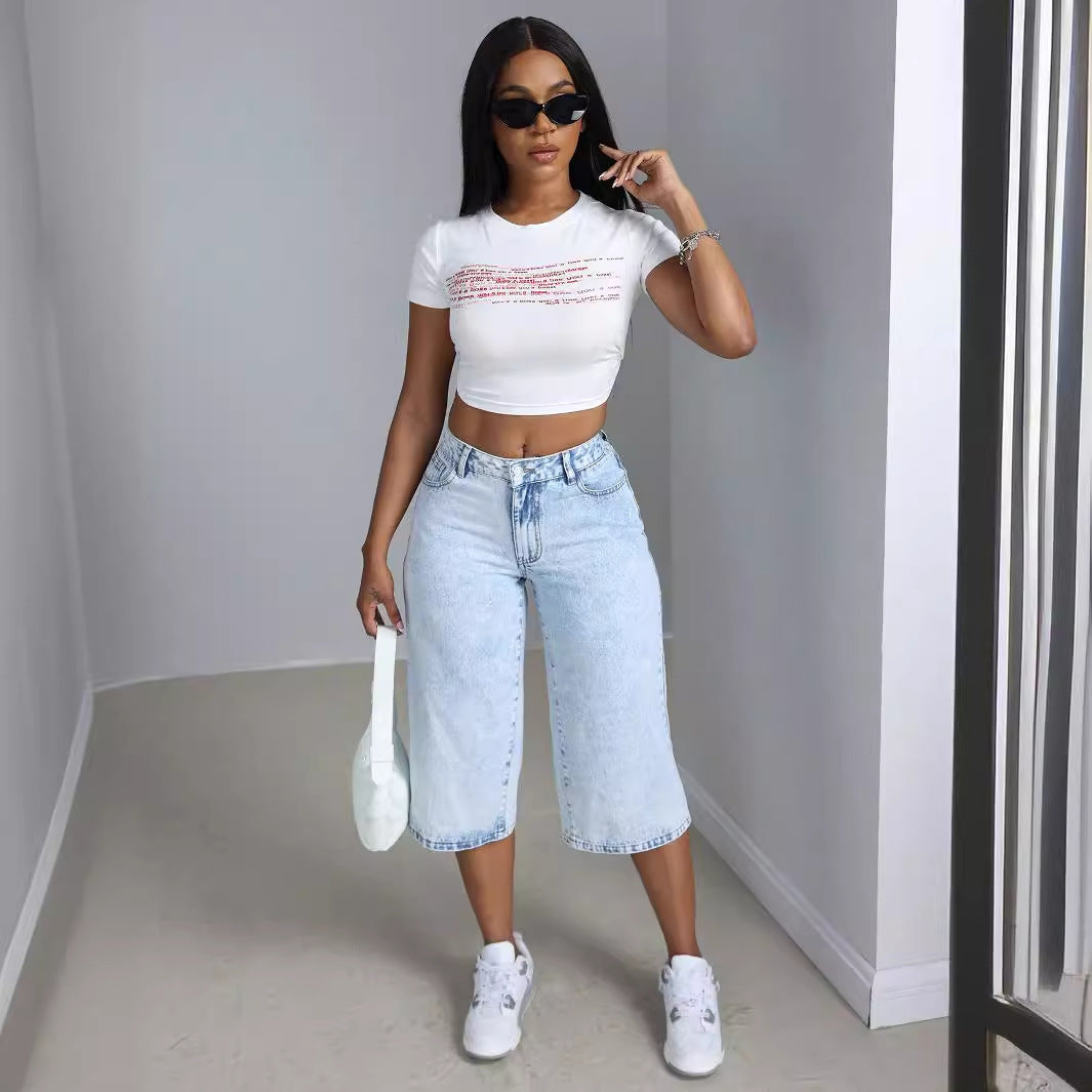 Damen Culotte Jeans Komfort Norvielle