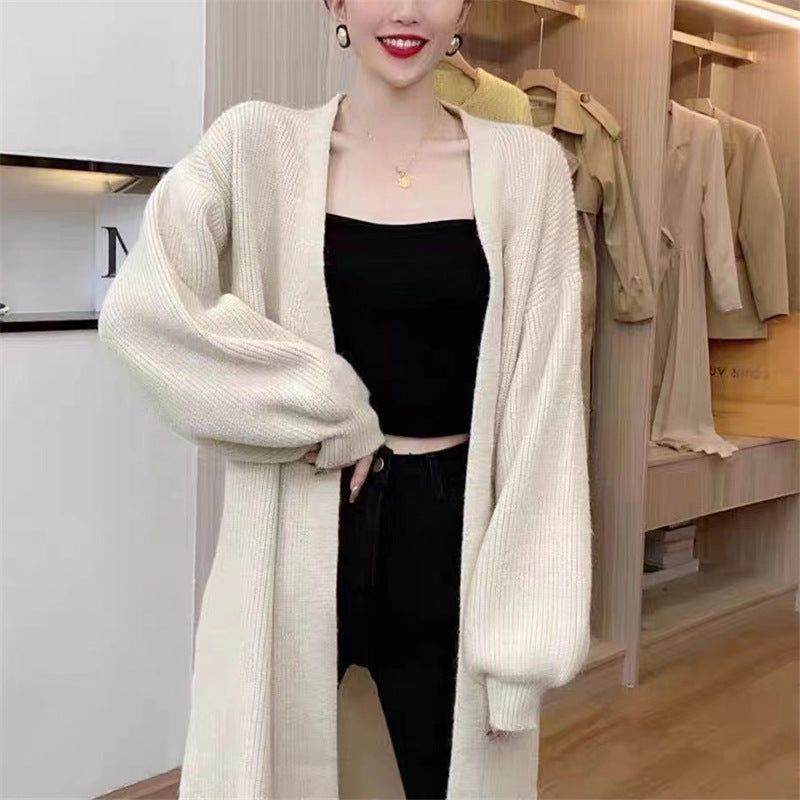 Damen Strickcardigan Langärmelig Weich Voluminös Norvielle