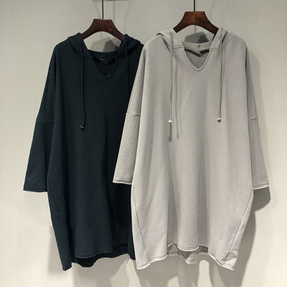 Damen Hoodie-Kleid Großzügig Kapuze Norvielle
