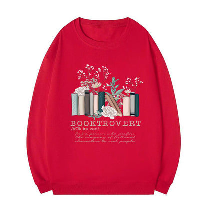 Damen Sweatshirt Bücherdesign Weiß - Norvielle