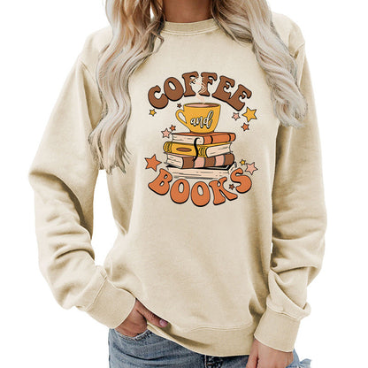 Damen Sweatshirt Kaffeebuch-Design Norvielle
