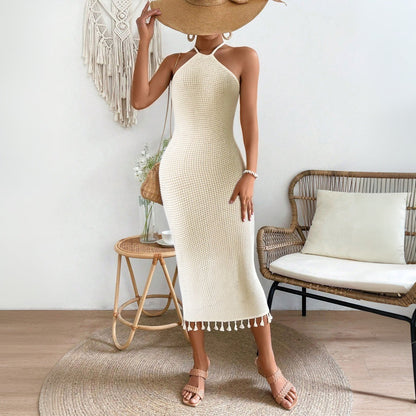 Damen Strickkleid Halsnaher Träger Norvielle - Norvielle