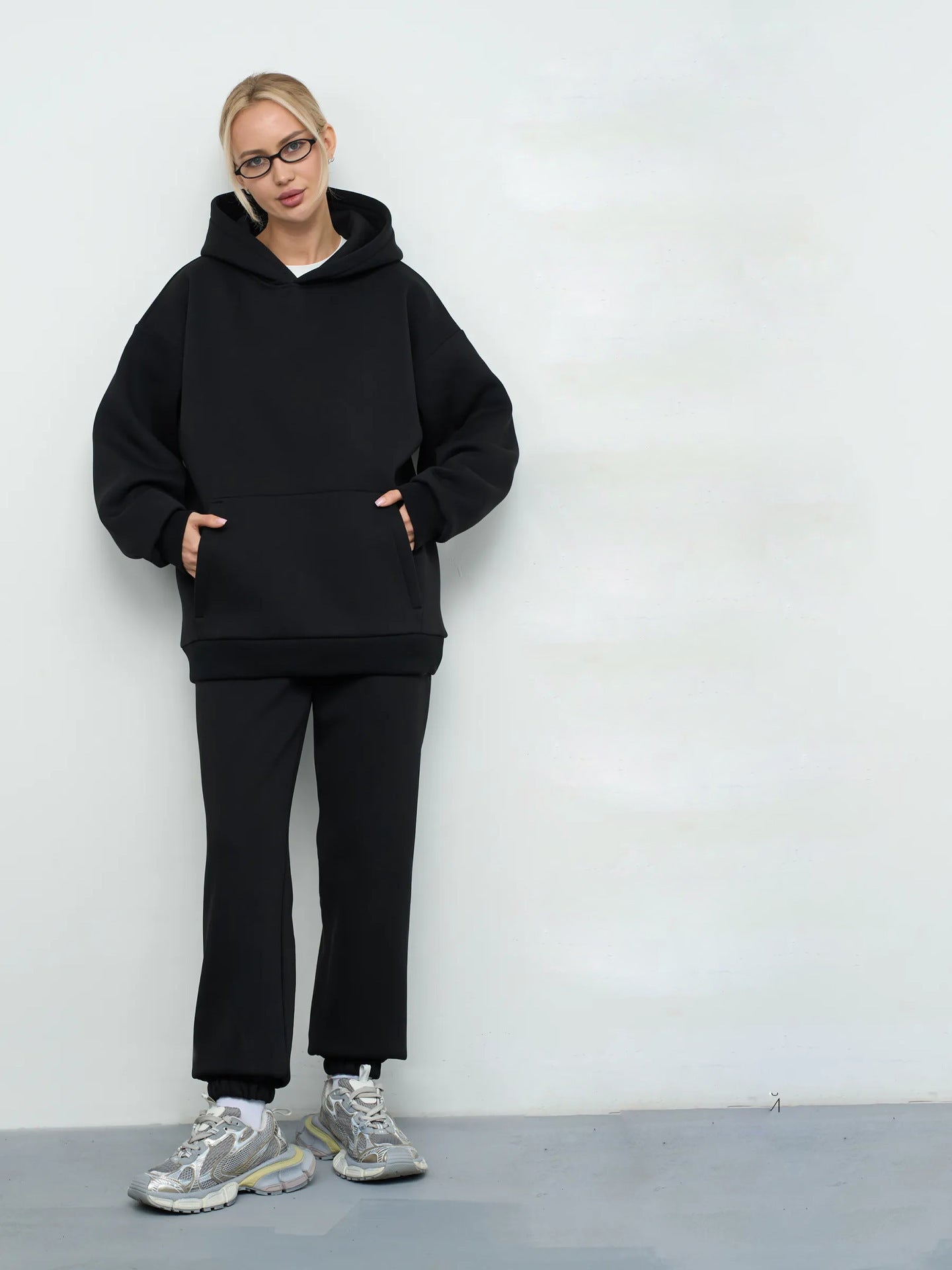 Damen Sweat-Set Kapuze Weites Design Norvielle