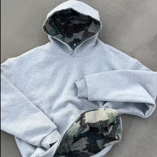 Damen Kapuzenpullover Camouflage Innenfutter Norvielle