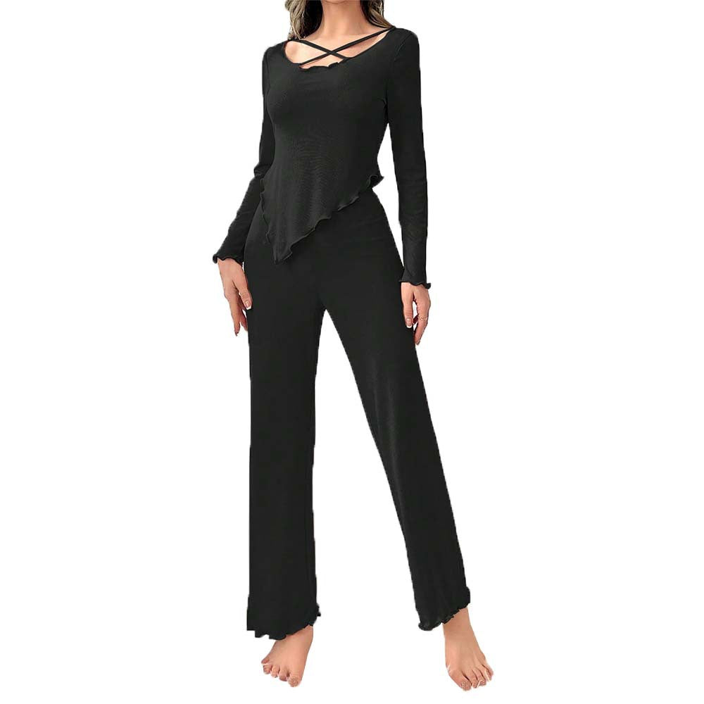 Damen Loungewear Set Raffiniertes Cut-Out Hochgezogene Säume Norvielle