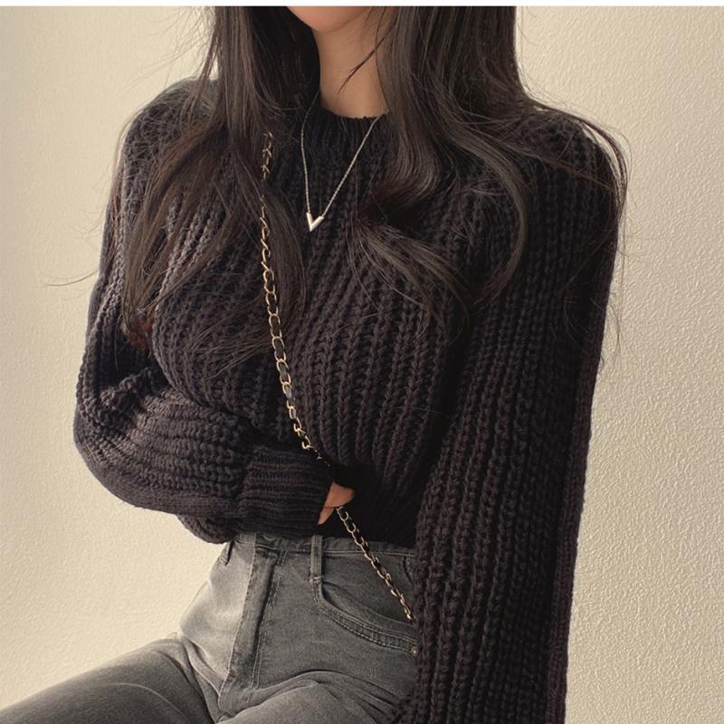 Damen Strickpullover Weiches Material Rippenmuster