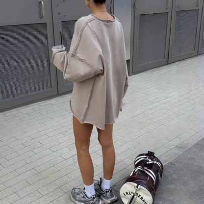 Damen Oversized Pullover Lässiger Schnitt Norvielle