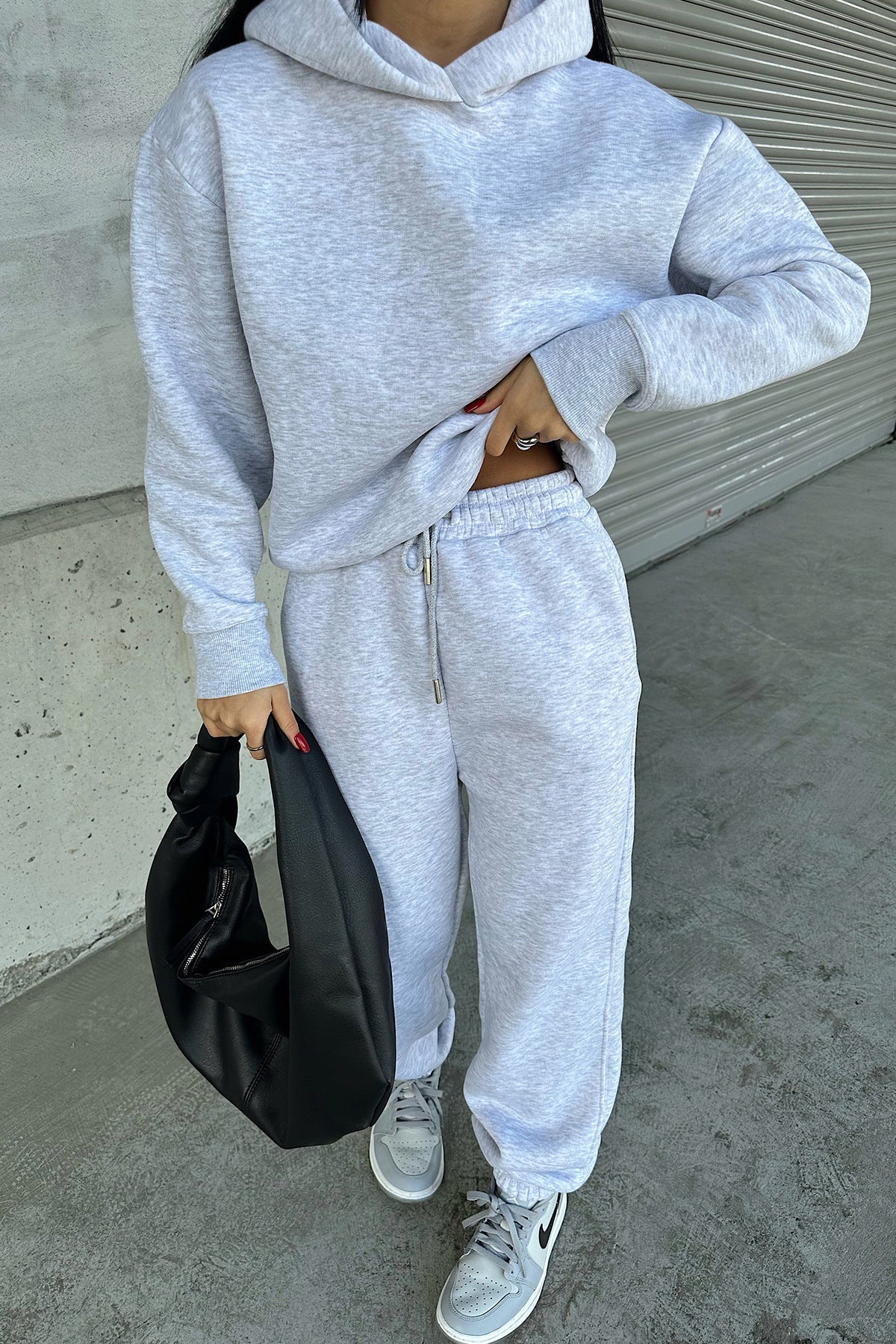 Damen Hoodie Jogginganzug Elastischer Bund Oversized