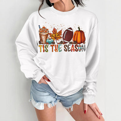 Damen Sweatshirt Herbstlich Motiv Lässiger Schnitt Norvielle