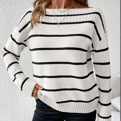 Damen Pullover Lässig Streifendesign Norvielle