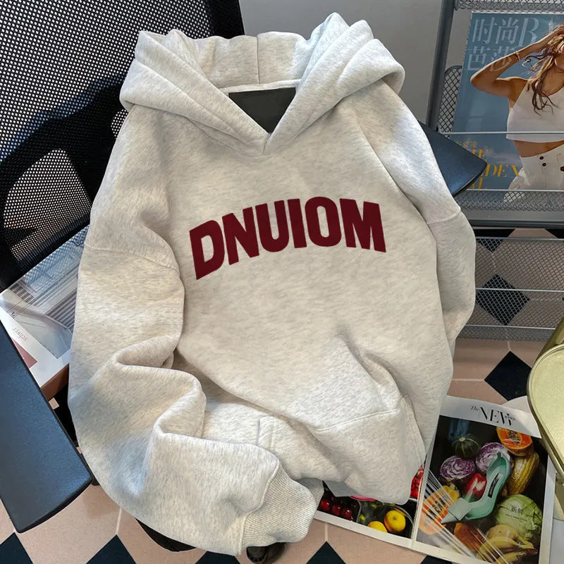 Damen Kapuzenpullover Großer Schriftzug Norvielle - Norvielle
