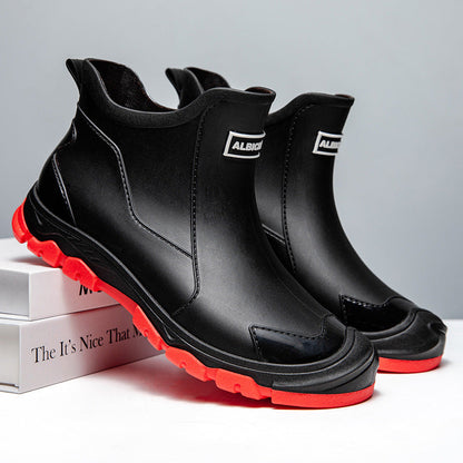 Herren Gummistiefel Rutschfest Flexibler Einstieg