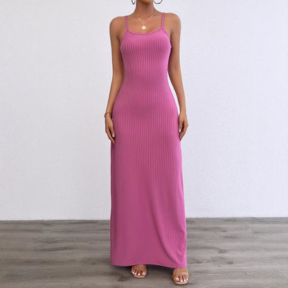 Damen Maxikleid Figurbetont Rippstruktur Norvielle - Norvielle
