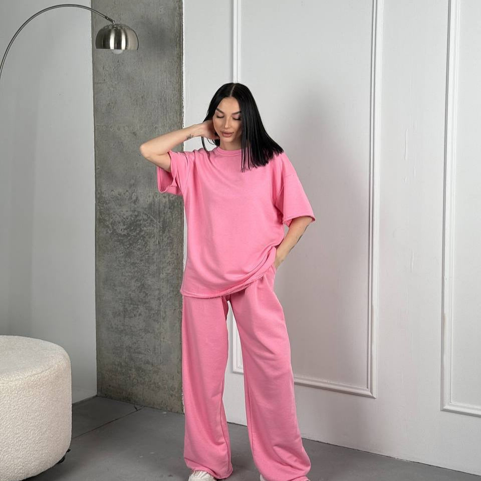 Damen Relaxed-Fit Set Oberteil und Hose mit Seitentaschen Norvielle - Norvielle
