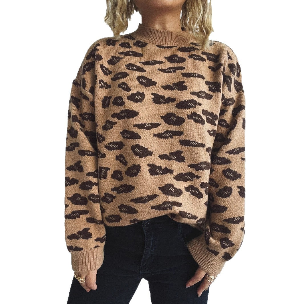 Damen Strickpullover Tiermuster Lässig Norvielle