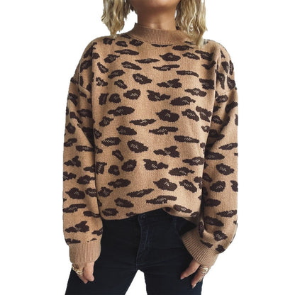 Damen Strickpullover Tiermuster Lässig Norvielle