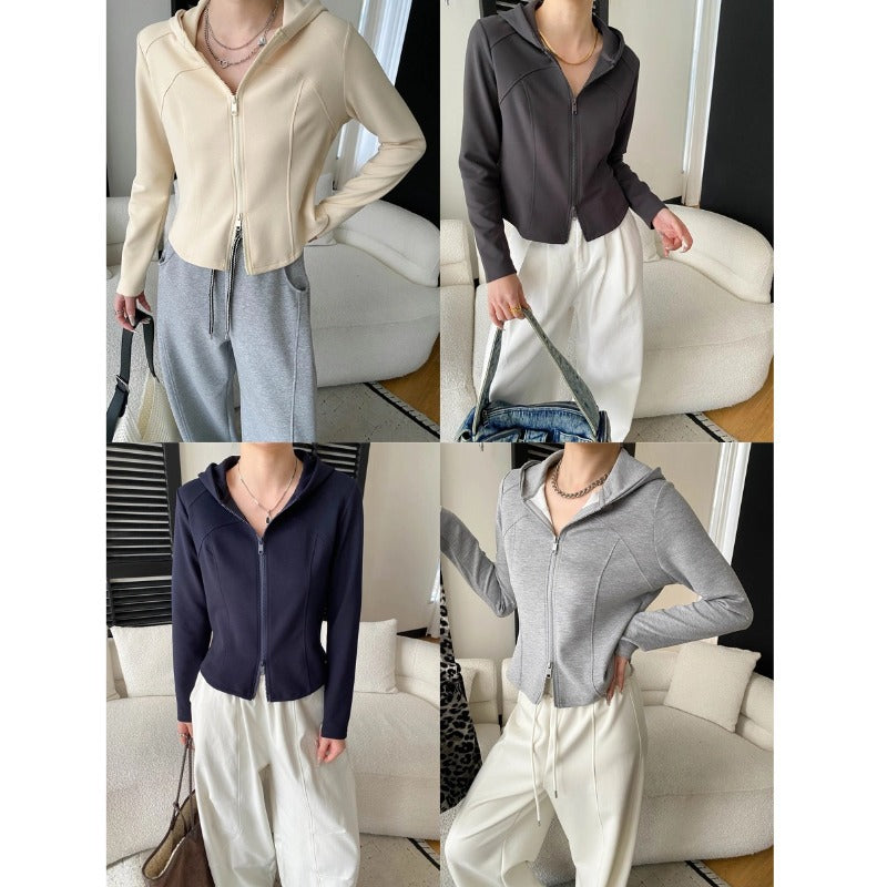 Damen Kapuzenjacke Sportlich Praktische Taschen Norvielle